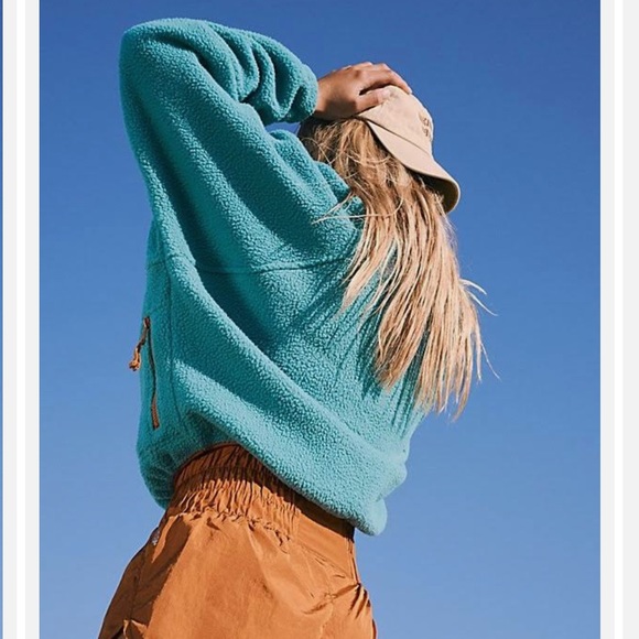Free People Hit The Slopes Color Block Fleece Pullover -  Mountain Majesty - Picture 8 of 8